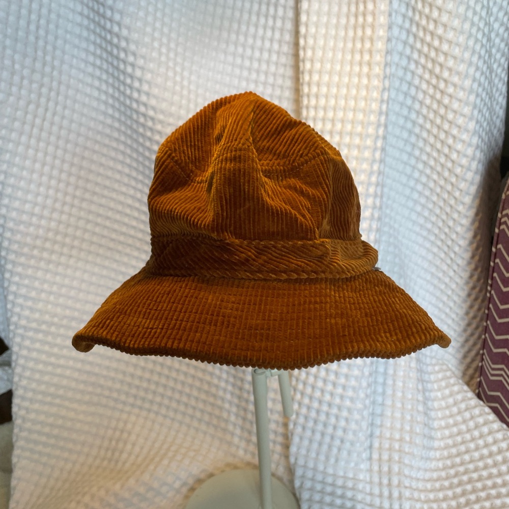 Vintage-Inspired Brown Corduroy Bucket Hat